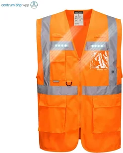 PORTWEST L476 KAMIZELKA EXECUTIVE LED ORION; POMARAŃCZOWY - Odzież robocza - miniaturka - grafika 1