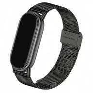 Akcesoria do zegarków - Opaska metalowa do Xiaomi Mi Band 8 i Mi Band 9 (Czarny) - miniaturka - grafika 1