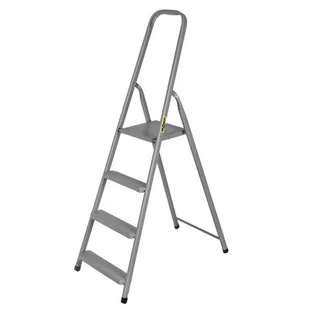 DRABEST Drabina stalowa domowa 4 stopniowa 125 kg - Drabiny - miniaturka - grafika 1