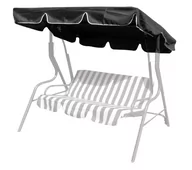 Poduszki ogrodowe - Happy Green Daszek na huśtawkę Panama, ciemnoszary - miniaturka - grafika 1