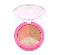 Rozświetlacze do twarzy i ciała - Golden Rose - Miss Beauty - Glow Baked Trio - Puder do twarzy 3w1 - 6,5 g - miniaturka - grafika 1