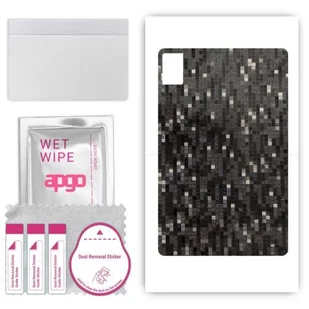 folia naklejka skórka strukturalna na TYŁ do TCL Tab 11 WiFi - Carbon Pixel Czarny - apgo SKINS - Akcesoria do tabletów i e-booków - miniaturka - grafika 1