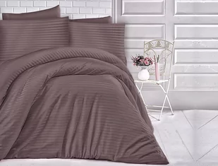 Darymex Poszewka satyna bawełna CIZGILI BROWN/70x80. POSZSAT70X80/CIZGBROW - Poszewki na poduszki - miniaturka - grafika 1