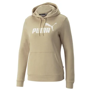 Bluza z kapturem damska Puma ESS Logo beżowa 58678967-XS - Bluzy damskie - miniaturka - grafika 1