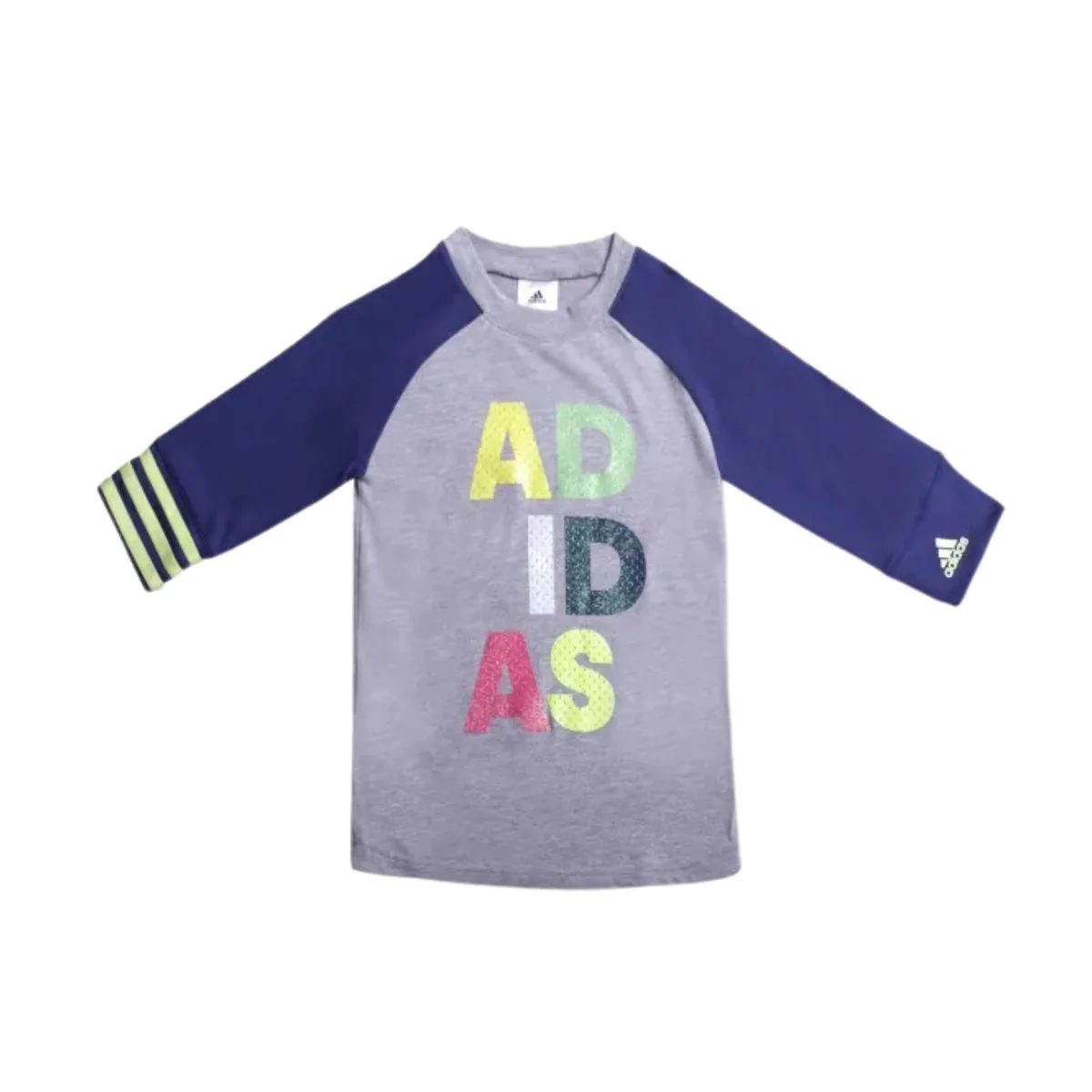Dziecięca Bluzka 3/4 Szara Adidas 116