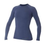 Bielizna sportowa damska - Damska koszulka termiczna Brubeck Active Wool LS12810 jeans - S - miniaturka - grafika 1