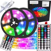 Taśmy LED - Taśma LED RGB 5 metrów 300 LED SMD 5050 MAX, Pilot, Sterownik - miniaturka - grafika 1