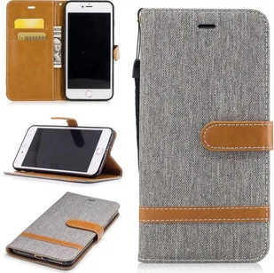 Etui na telefon Apple iPhone 7 Plus Jeans Cover Etui ochronne na telefon komórkowy Szary - Etui i futerały do telefonów - miniaturka - grafika 1