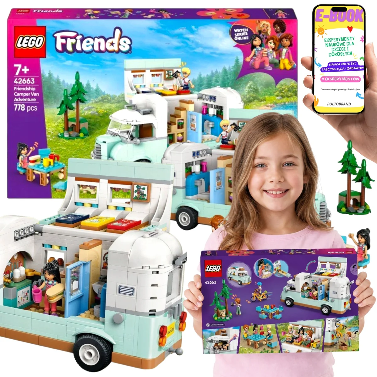 LEGO FRIENDS Przygoda w kamperze przyjaciół dla dziecka 7 8 9 lat 42663 778 el.