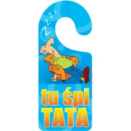 Numery na dom - Oznaczenie "Tu śpi tata" 8 x 19 zawieszka - miniaturka - grafika 1