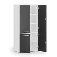 Szafy biurowe - Szafa biurowa pół-drzwi PRIMO WHITE, 1781 x 800 x 500 mm, biały/grafitowy - miniaturka - grafika 1