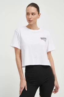 Koszulki sportowe damskie - Rip Curl t-shirt damski kolor biały - grafika 1