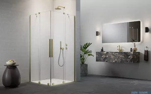 Radaway Furo Brushed Gold KDD kabina 80x120cm szczotkowane złoto 10105080-99-01L/10105120-99-01R - Kabiny prysznicowe - miniaturka - grafika 3