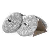 Ozdoby bożonarodzeniowe - Metalowy kolec na świeczkę 4 szt., srebrny - miniaturka - grafika 1