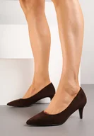 Czółenka - Brązowe Czółenka Vices na Szpilce w Klasycznym Stylu Savora - miniaturka - grafika 1