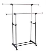 Wieszaki i stojaki - Wieszak stojący na kółkach TIMI podwójny - miniaturka - grafika 1