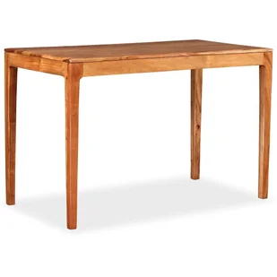 vidaXL Stół do jadalni z litego drewna, 118 x 60 x 76 cm - Stoły - miniaturka - grafika 1