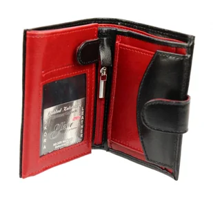 Portfel Skórzany ELKOR (PL) Skóra Licowa Średni Pionowy Z Zapięciem Dwa Skrzydełka EL125 KOLOROWY 12 x 9 x 2 [cm] - Portfele - miniaturka - grafika 9