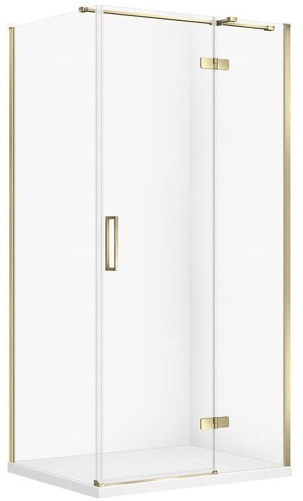 Cersanit SET C562 Kabina CITY PRAWA ZŁOTA 100X80X195+TAKO SLIM BIAŁY MAT WIR