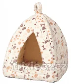 Legowiska dla psów - Trixie Legowisko Jaskinia Lingo Biało-Beżowa - miniaturka - grafika 1