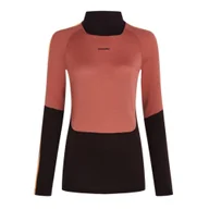 Koszulki i topy damskie - Koszulka damska Icebreaker Merino 200 Oasis Sonebula LS High Neck Bitterswee/Cedar/Felds/Cb M - miniaturka - grafika 1