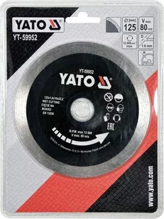 YATO TARCZA DIAMENTOWA PEŁNA 125 x 22,2mm     59952 - Tarcze do pił - miniaturka - grafika 1
