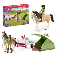 Figurki dla dzieci - Schleich Horse Club - Sarah i wycieczka kempingowa, figurki dla dzieci 5+ - miniaturka - grafika 1