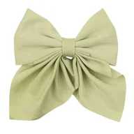 Ozdoby do włosów - Kokarda do Włosów Zielona Duża Ozdobna Matowa Spinka Lekka i Wygodna - miniaturka - grafika 1