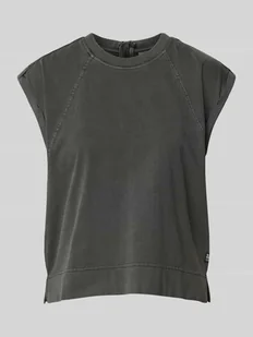 T-shirt z detalem z logo - Koszulki i topy damskie - miniaturka - grafika 1