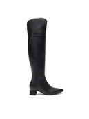 Kozaki damskie - Guess Muszkieterki Lucie2 FLFLU2 ELE11 Czarny - miniaturka - grafika 1