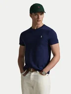 Koszulki męskie - Polo Ralph Lauren T-Shirt 710671438525 Granatowy Slim Fit - miniaturka - grafika 1