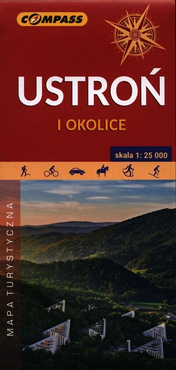 Wydawnictwo Compass Ustroń i okolice, Brenna i okolice. Mapa turystyczna, 1:25:000 praca zbiorowa