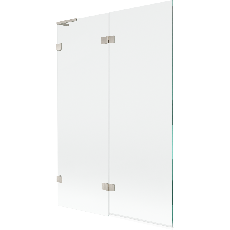 Mexen Lunar L parawan nawannowy 2-skrzydłowy lewy 120 x 150 cm, transparent, nikiel szczotkowany - 897L-120-100-97-00-L