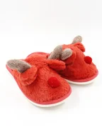 Kapcie damskie - Confly Kapcie w kolorze czerwonym - miniaturka - grafika 1