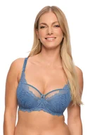Biustonosze - Biustonosz z koronką Semi-Soft Isla 1228 półusztywniany niebieski 85F - miniaturka - grafika 1