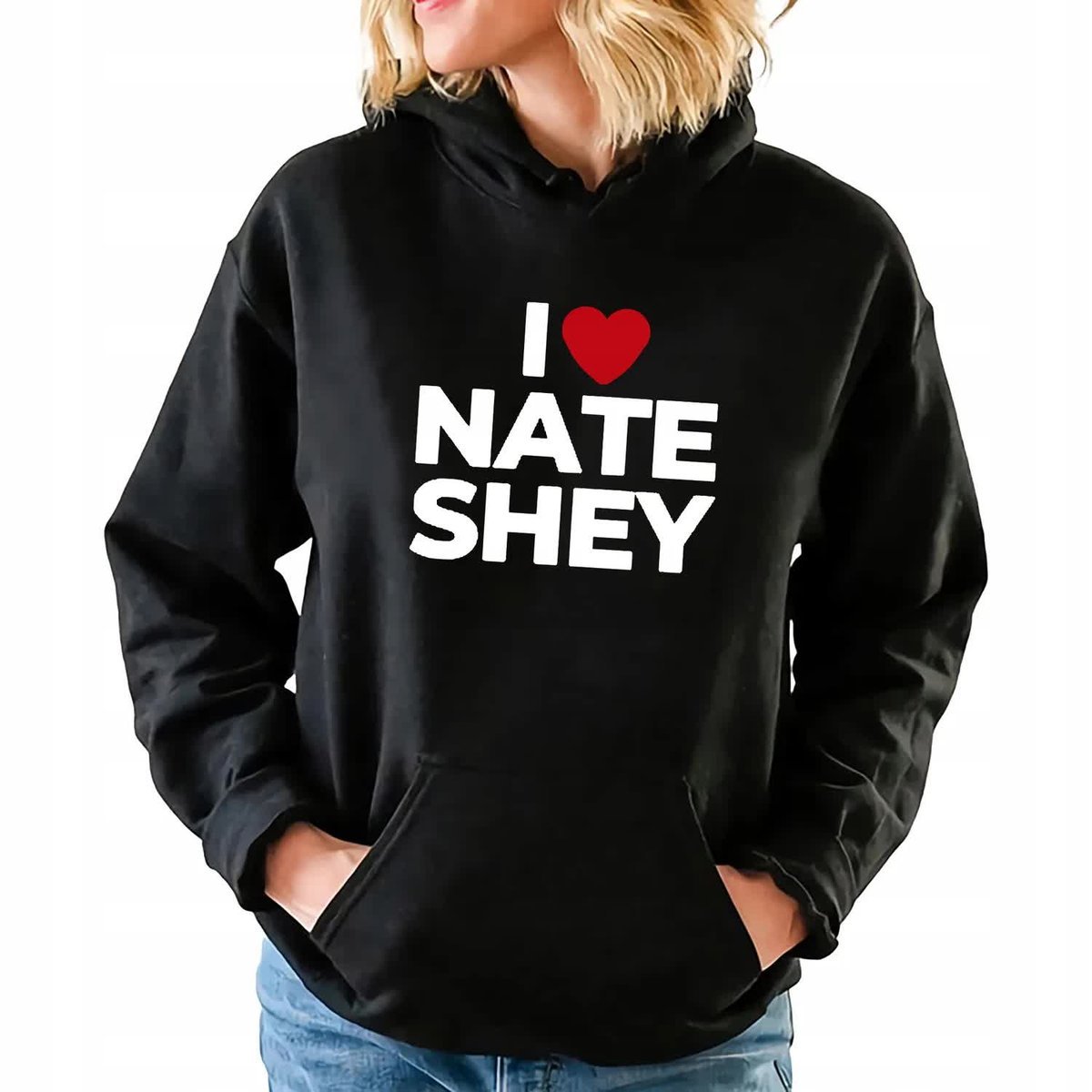 Bluza Damska Czarna Z Kapturem I LOVE NATE SHEY Hell Trylogia Wzory - M