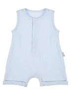 Kombinezony dla dzieci - Chłopięcy Rampers Muślin niebieski, Nicol,r.80 - miniaturka - grafika 1