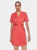 Sukienki - Fracomina Sukienka codzienna FS24SD1017W47201 Koralowy Regular Fit - miniaturka - grafika 1