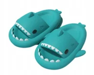 Skarpetki dla dzieci - GRUBE KLAPKI NA BASEN REKINY ANTYPOŚLIZGOWE KAPCIE SHARK MORSKIE 31-32 - miniaturka - grafika 1