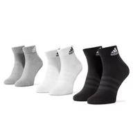 Skarpetki damskie - Adidas Zestaw 3 par niskich skarpet unisex Light Ank 3PP DZ9434 Mgreyh/White/Black - miniaturka - grafika 1