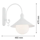 Lampy ogrodowe - Argon Kinkiet zewnętrzny Enduro, biały, stal, szkło, IP44, E27 - miniaturka - grafika 1