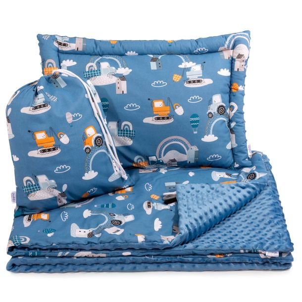 JUKKI ZESTAW PRZEDSZKOLAKA MINKY kocyk 100x140 + poduszka+ worek na kapcie