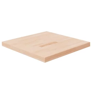 Kwadratowy blat do stolika, 60x60x4 cm, surowe drewno dębowe - Blaty meblowe i parapety okienne - miniaturka - grafika 1