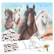 Kolorowanki, wyklejanki - Kolorowanka z naklejkami Miss Melody 12978A - miniaturka - grafika 1