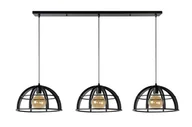 Lampy sufitowe - Lucide DIKRA Czarna 3xE27 Lampa wisząca 76464/03/30 76464/03/30 - miniaturka - grafika 1