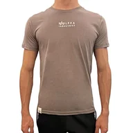 Koszulki męskie - ALPHA INDUSTRIES Organics Emb T Koszulka męska, 628-organiczny brązowy, XL - miniaturka - grafika 1