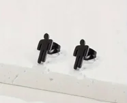 Kolczyki Billie Eilish Bad Guy czarne prezent