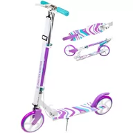 Hulajnogi - Hulajnoga Składana RAVEN Zea White/Violet 200mm z hamulcem - miniaturka - grafika 1