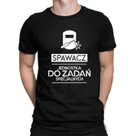 Koszulki męskie - Spawacz - jednostka do zadań specjalnych - męska koszulka na prezent Czarna - miniaturka - grafika 1