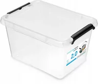 Pojemniki kuchenne - Orplast Wytrzymały Przezroczysty Pojemnik z Pokrywką 2,0 l SimpleStore Orplast 7284-uniw - miniaturka - grafika 1